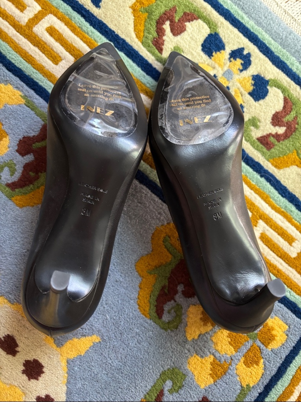 NEW Inez Lola Black Pointed-Toe Pumps Size 8 - Picture 2 of 6